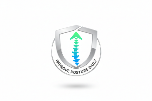 Improve Posture Daily Badge - White Background